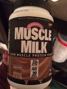 A great recovery drink to have after a workout is this Muscle Milk Lean Muscle Protein Powder. You can have 1-2 scoops depending on your liking, and it is a great way to replenish torn muscle tissue after a hard workout. It will also help you lean out and gain more muscle mass while losing weight. 